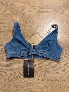 Pretty little thing denim top 4